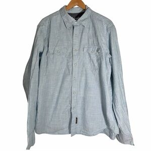Wrangler Retro Modern Fit Western Pearl‎ Snap Shirt Chambray Blue Men’s XL